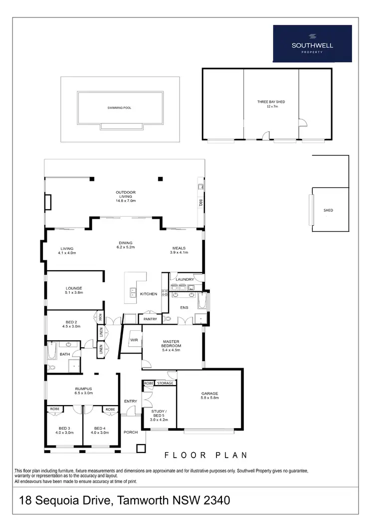 Floorplan of Homely house listing, 18 Sequoia Drive, Tamworth NSW 2340