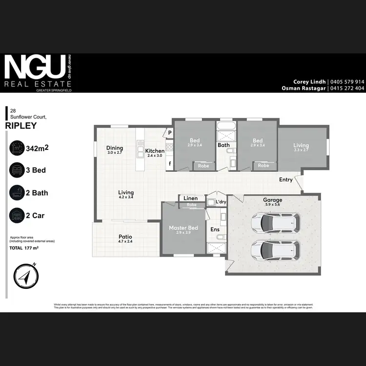 Floorplan of Homely house listing, 28 Sunflower Court, Ripley QLD 4306