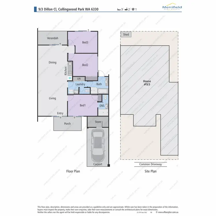 Floorplan of Homely unit listing, 9 / 3 Dillon Close, Collingwood Park WA 6330