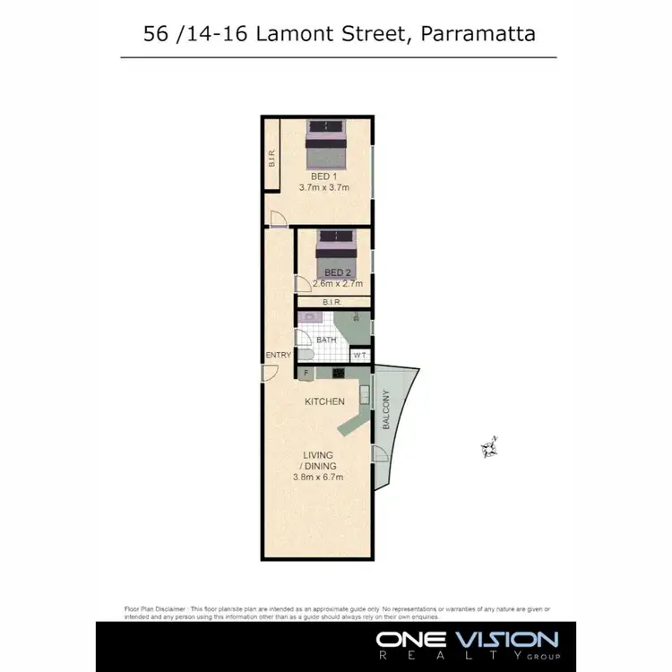 Floorplan of Homely apartment listing, 56/14-16 Lamont Street, Parramatta NSW 2150