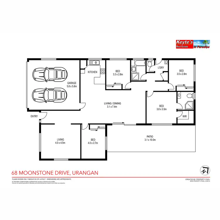 Floorplan of Homely house listing, 68 Moonstone Drive, Urangan QLD 4655