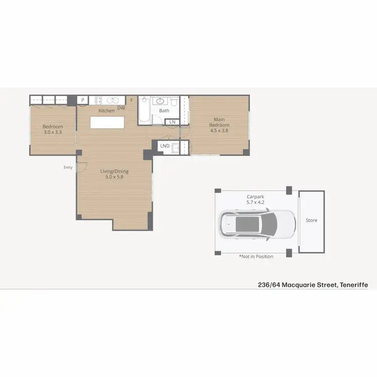 Floorplan of Homely apartment listing, 236/64 Macquarie Street, Teneriffe QLD 4005
