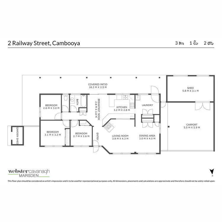 Floorplan of Homely house listing, 2 Railway Street, Cambooya QLD 4358