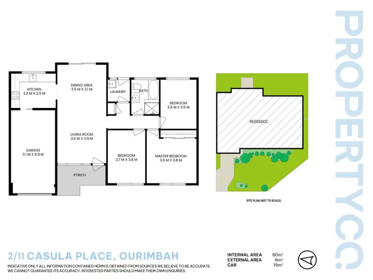 Floorplan of Homely semi-detached listing, 2/11 Casula Place, Ourimbah NSW 2258
