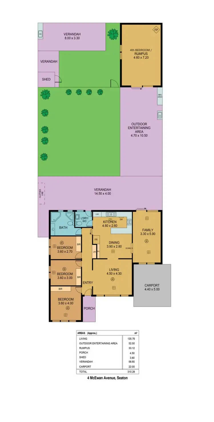Floorplan of Homely house listing, 4 McEwan Avenue, Seaton SA 5023