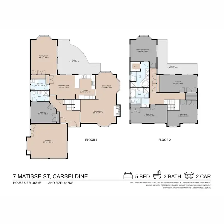 Floorplan of Homely house listing, 7 Matisse Street, Carseldine QLD 4034
