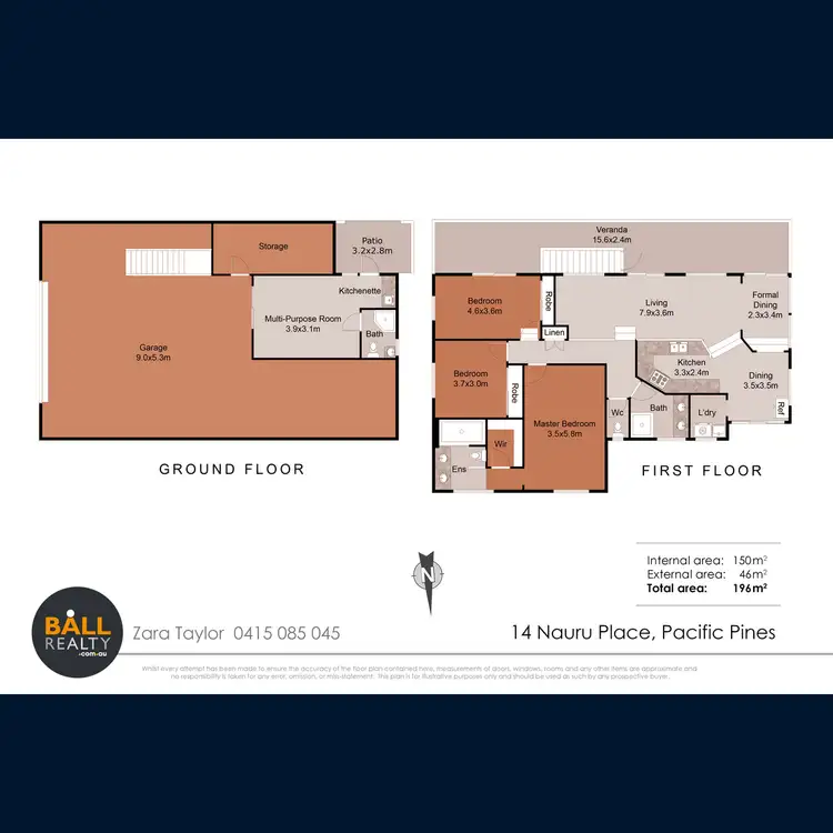 Floorplan of Homely house listing, 14 Nauru Place, Pacific Pines QLD 4211
