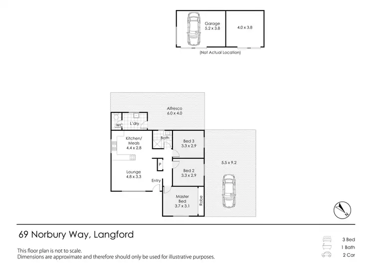 Floorplan of Homely house listing, 69 Norbury Way, Langford WA 6147