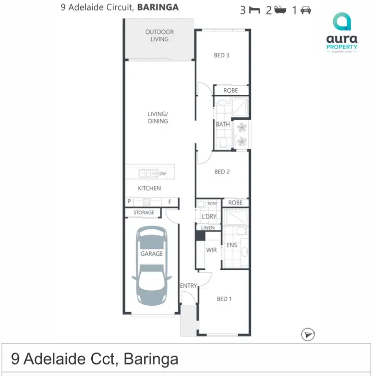 Floorplan of Homely house listing, 9 Adelaide Circuit, Baringa QLD 4551