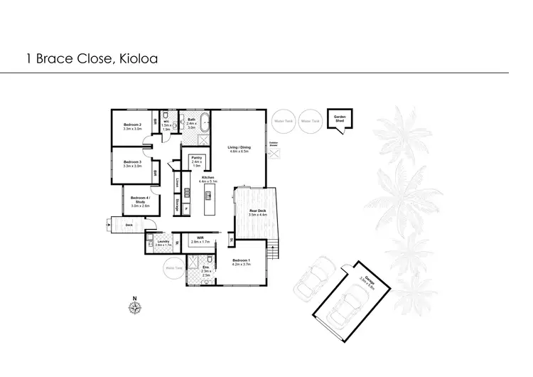 Floorplan of Homely house listing, 1 Brace Close, Kioloa NSW 2539