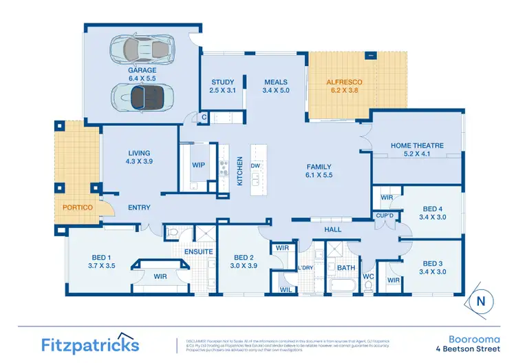 Floorplan of Homely house listing, 4 Beetson Street, Boorooma NSW 2650