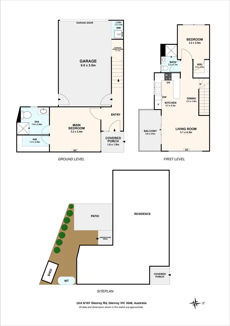 Floorplan of Homely townhouse listing, 6/161 Glenroy Road, Glenroy VIC 3046
