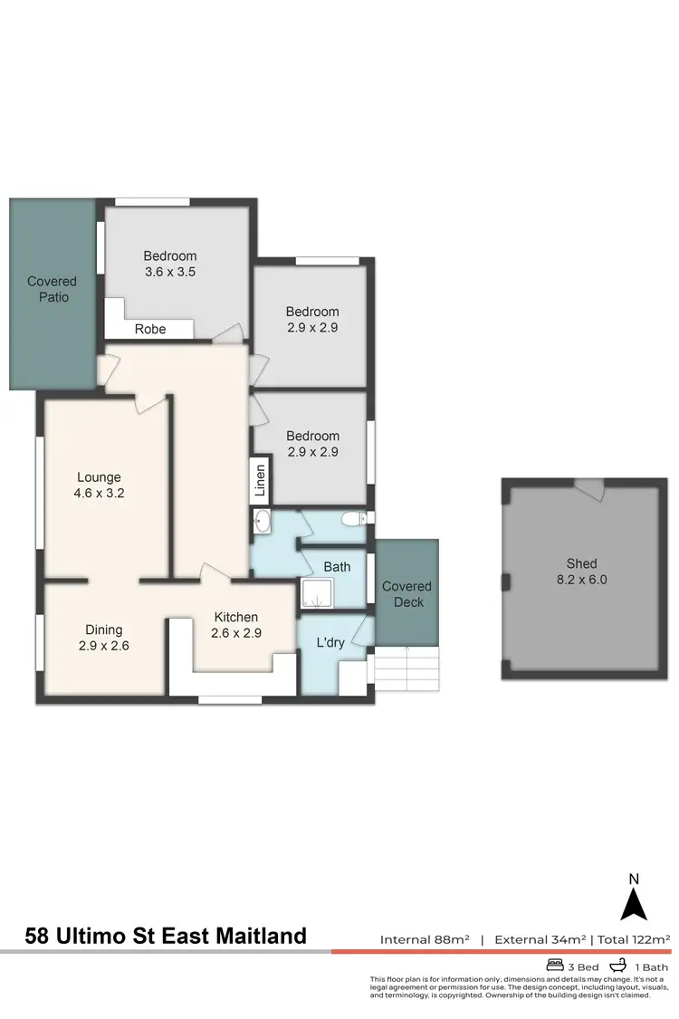 Floorplan of Homely house listing, 58 Ultimo Street, East Maitland NSW 2323