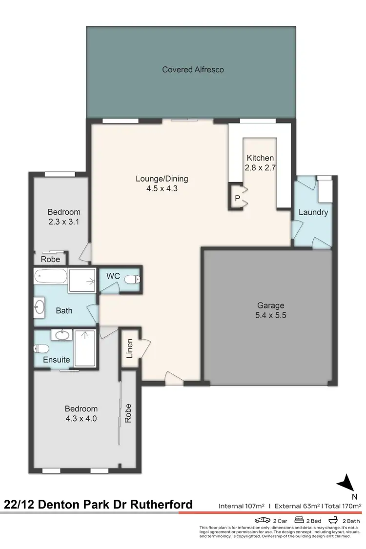 Floorplan of Homely unit listing, 22/12 Denton Park Drive, Rutherford NSW 2320