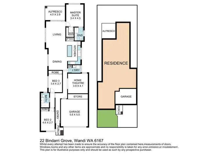 Floorplan of Homely house listing, 22 Bindarri Grove, Wandi WA 6167