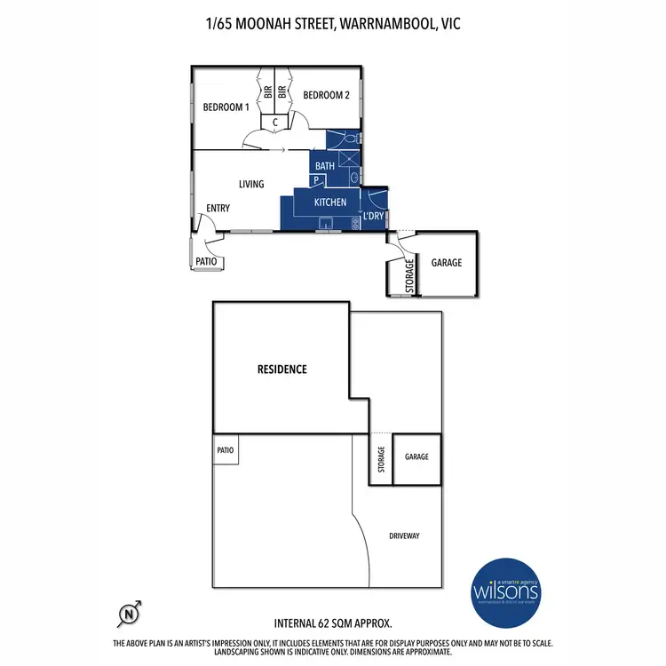 Floorplan of Homely unit listing, 1/65 Moonah Street, Warrnambool VIC 3280