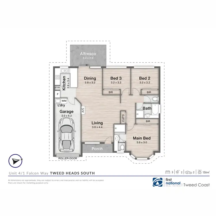 Floorplan of Homely villa listing, 4/1 Falcon Way, Tweed Heads South NSW 2486