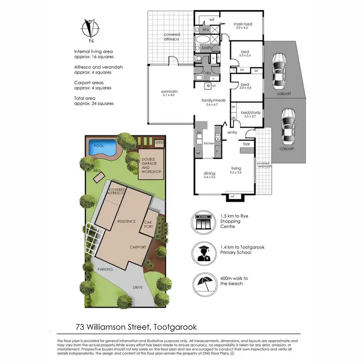 Floorplan of Homely house listing, 73 Williamson Street, Tootgarook VIC 3941