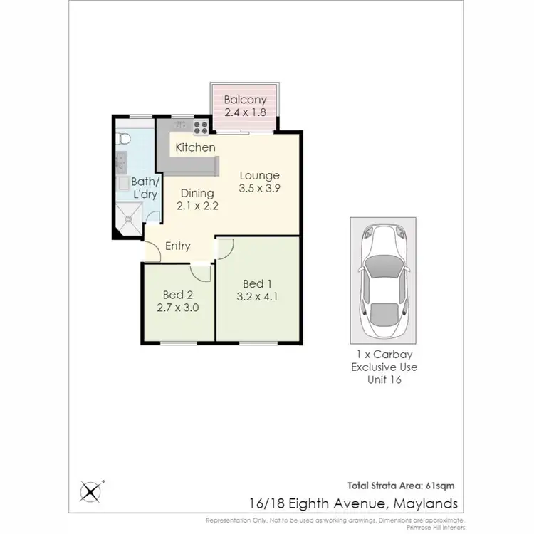 Floorplan of Homely apartment listing, 16/18 Eighth Avenue, Maylands WA 6051
