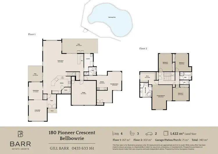 Floorplan of Homely house listing, 180 Pioneer Crescent, Bellbowrie QLD 4070