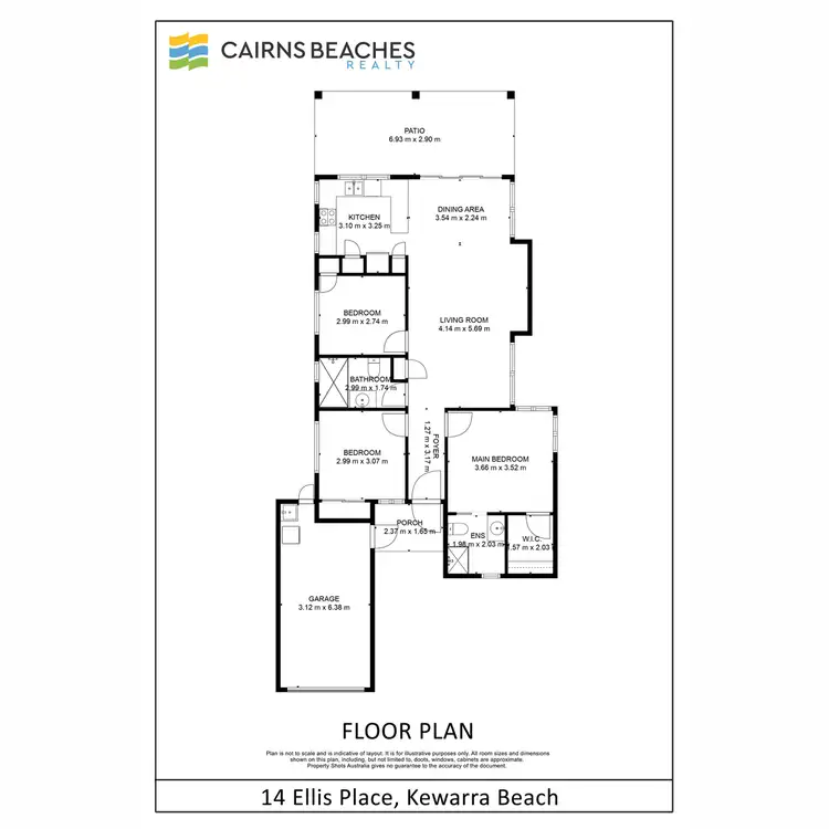 Floorplan of Homely house listing, 14 Ellis Close, Kewarra Beach QLD 4879