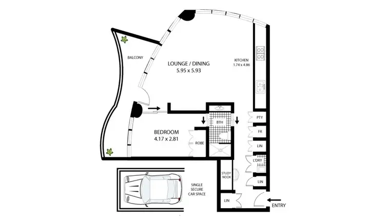 Floorplan of Homely unit listing, 129 Harrington Street, Sydney NSW 2000