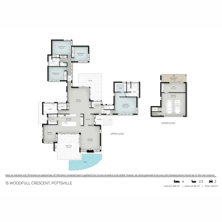 Floorplan of Homely house listing, 15 Woodfull Crescent, Pottsville NSW 2489