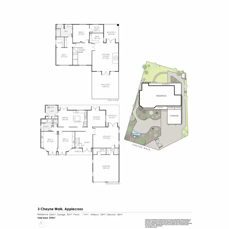 Floorplan of Homely house listing, 3 Cheyne Walk, Applecross WA 6153
