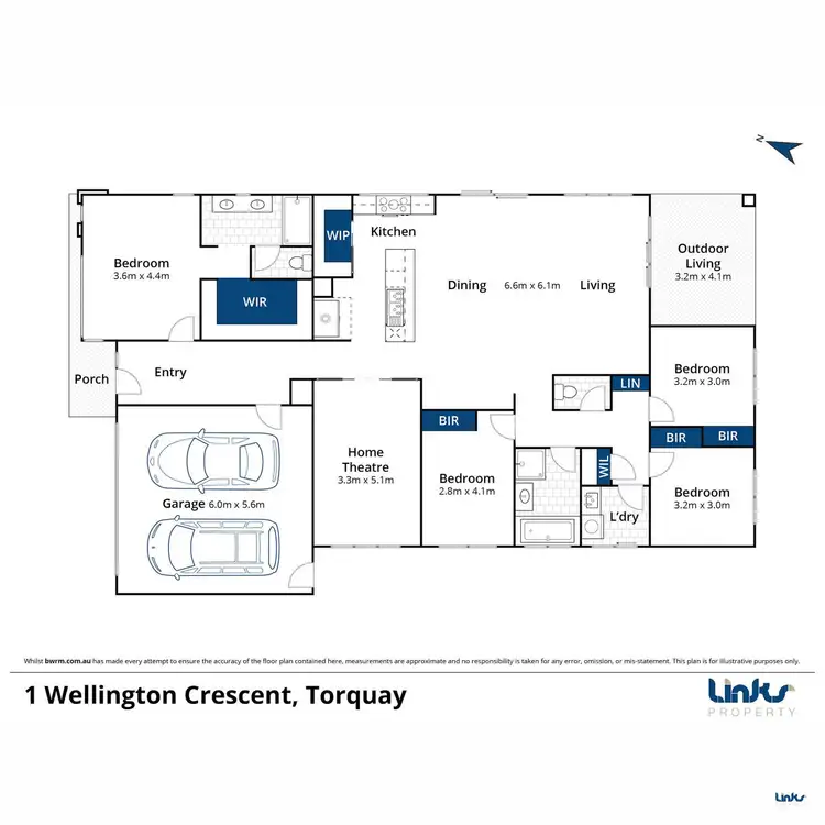 Floorplan of Homely house listing, 1 Wellington Crs, Torquay VIC 3228