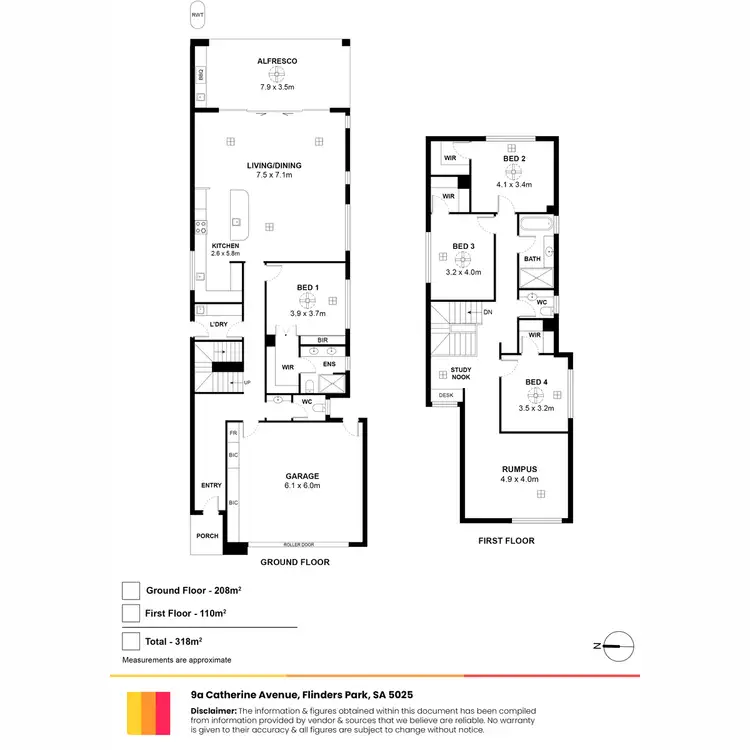 Floorplan of Homely house listing, 9A Catherine Avenue, Flinders Park SA 5025