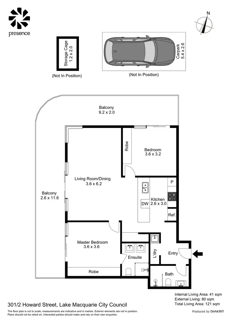 Floorplan of Homely apartment listing, 301/2 Howard Street, Warners Bay NSW 2282