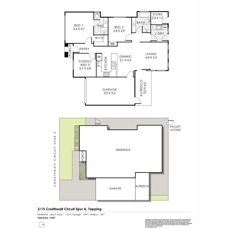 Floorplan of Homely house listing, 2/15 Crosthwait Circle, Tapping WA 6065