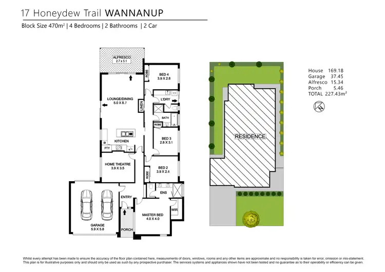 Floorplan of Homely house listing, 17 Honeydew Trail, Wannanup WA 6210