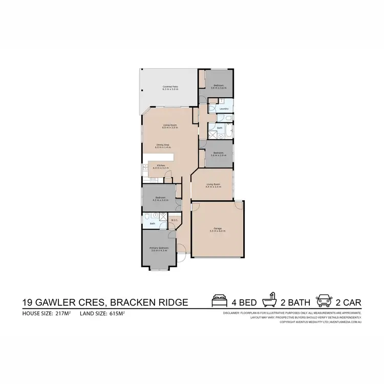 Floorplan of Homely house listing, 19 Gawler Crescent, Bracken Ridge QLD 4017