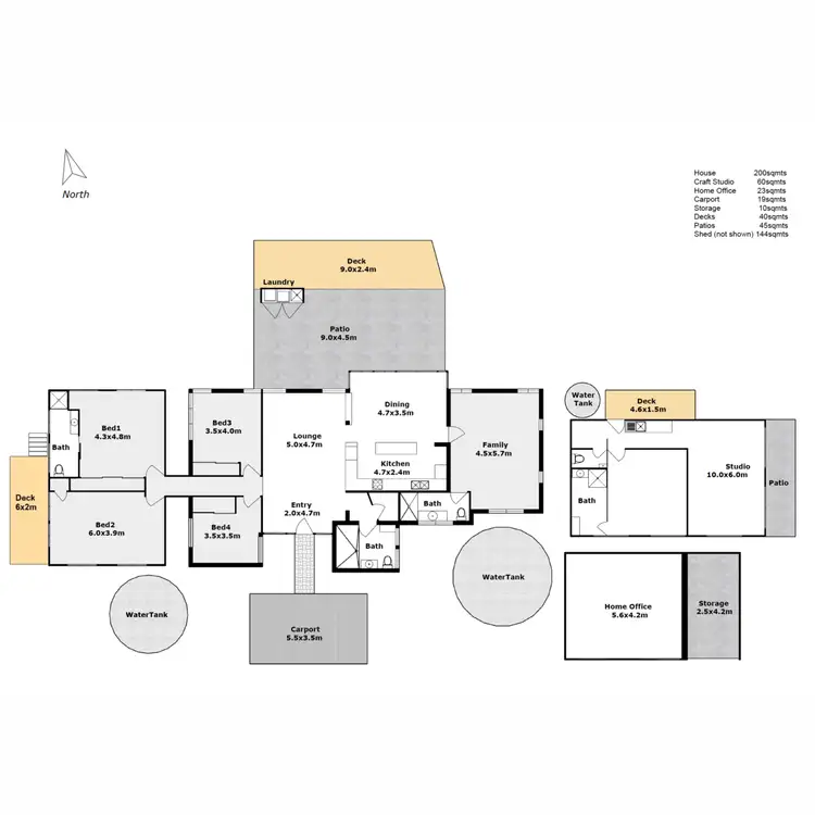 Floorplan of Homely rural property listing, 347 Ilkley Road, Ilkley QLD 4554