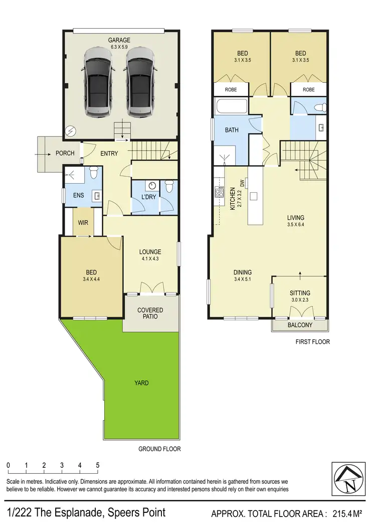 Floorplan of Homely townhouse listing, 1/222 The Esplanade, Speers Point NSW 2284