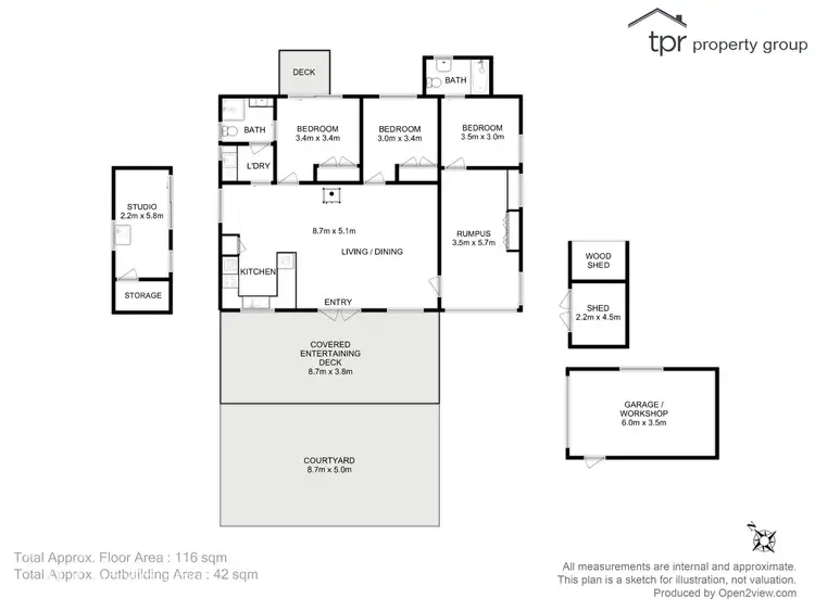Floorplan of Homely house listing, 9 Challis Crescent, Deep Bay TAS 7112