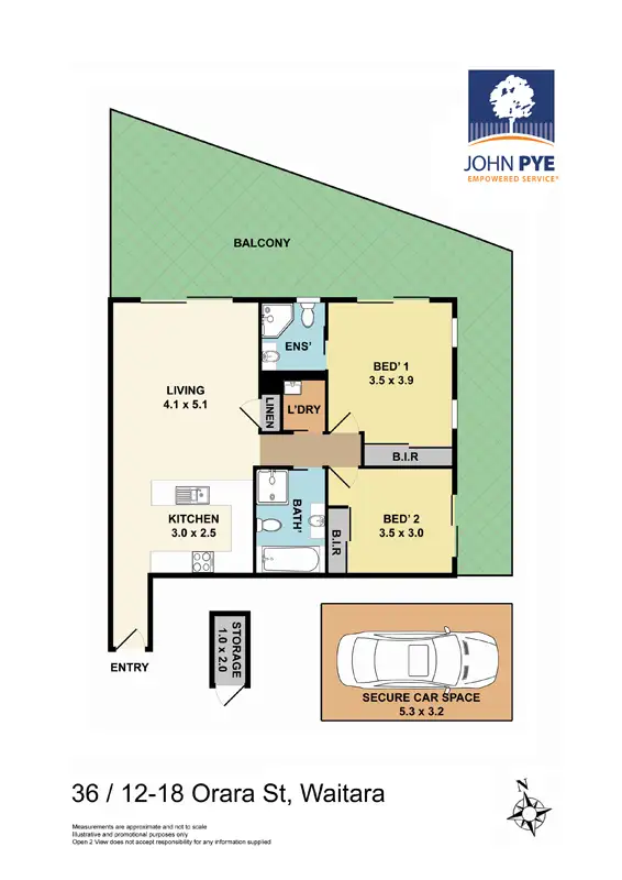 Floorplan of Homely apartment listing, 36/12-18 Orara Street, Waitara NSW 2077