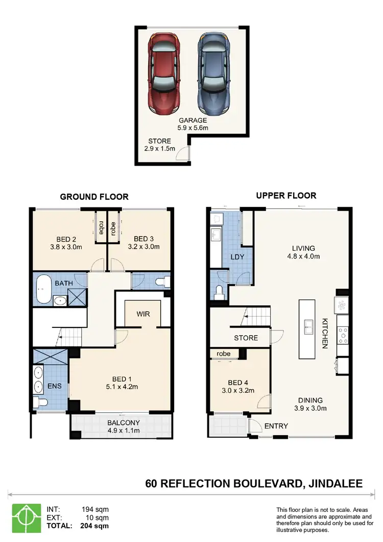 Floorplan of Homely house listing, 60 Reflection Boulevard, Jindalee WA 6036