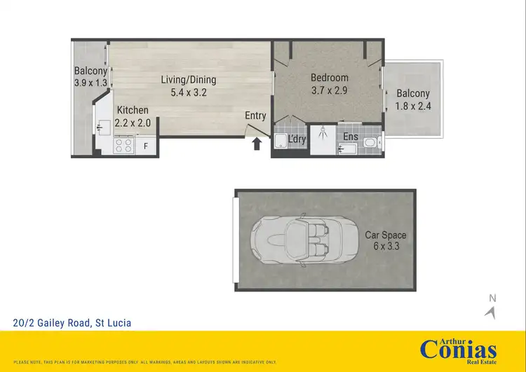 Floorplan of Homely unit listing, 20/2 Gailey Road, St Lucia QLD 4067