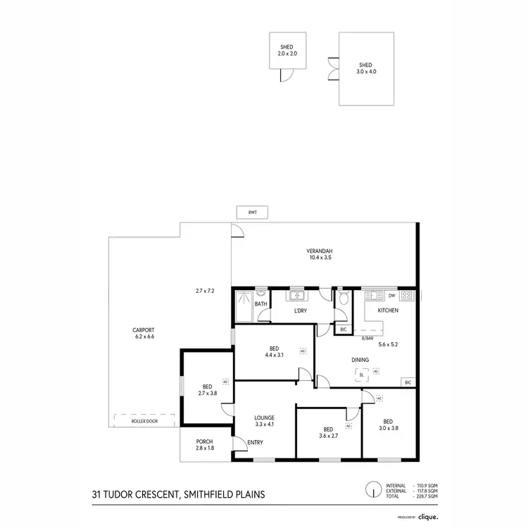Floorplan of Homely house listing, 31 & 33 Tudor Crescent, Smithfield Plains SA 5114