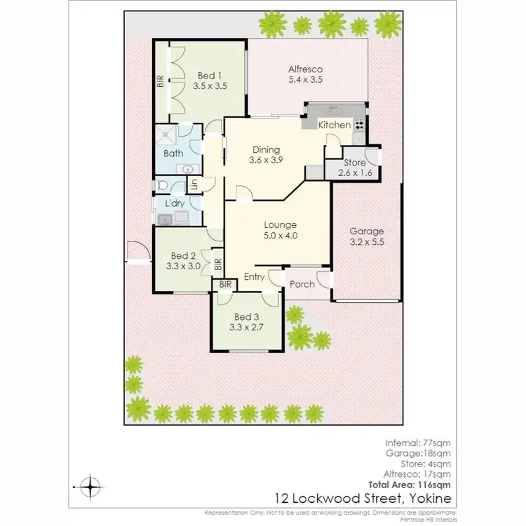 Floorplan of Homely villa listing, 12 Lockwood Street, Yokine WA 6060