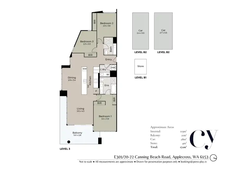 Floorplan of Homely house listing, E301/70-72 Canning Beach Road, Applecross WA 6153