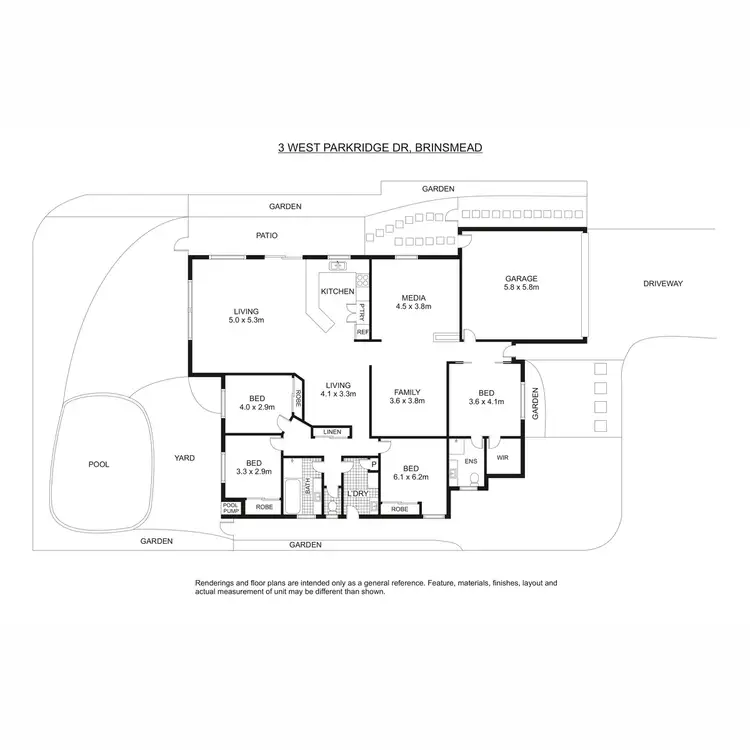 Floorplan of Homely house listing, 3 West Parkridge Drive, Brinsmead QLD 4870