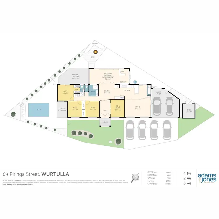 Floorplan of Homely house listing, 69 Piringa Street, Wurtulla QLD 4575