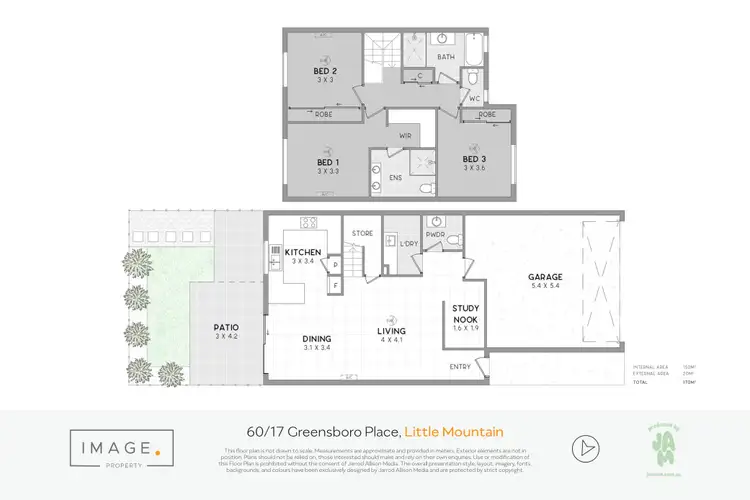 Floorplan of Homely townhouse listing, 60/17 Greensboro Place, Little Mountain QLD 4551