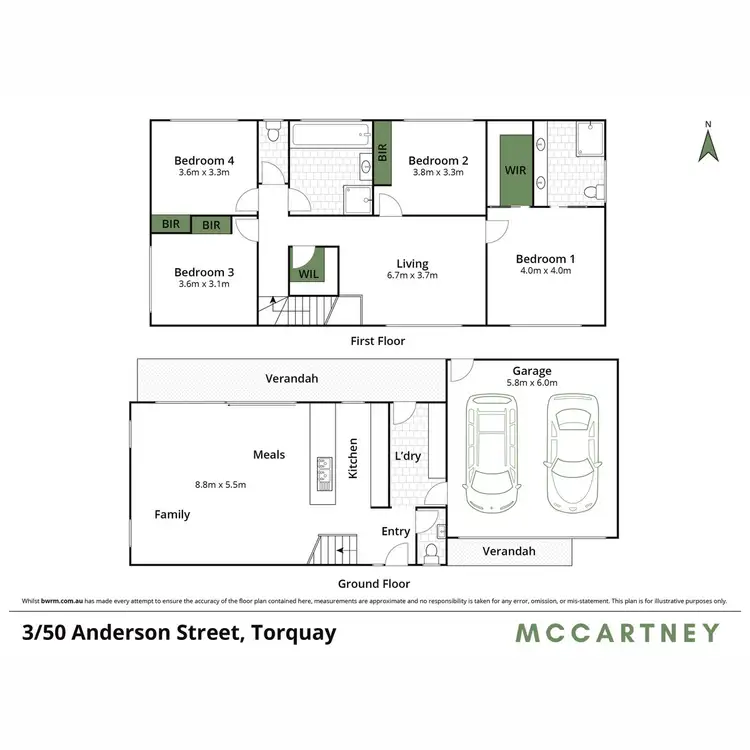 Floorplan of Homely townhouse listing, 3/50 Anderson Street, Torquay VIC 3228