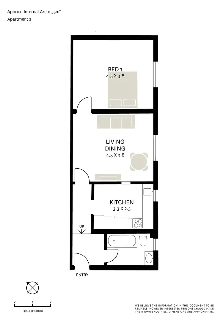 Floorplan of Homely apartment listing, 2/375 Glebe Point Road, Glebe NSW 2037