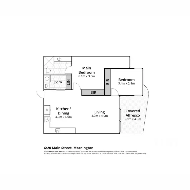 Floorplan of Homely apartment listing, 6/20 Main Street, Mornington VIC 3931