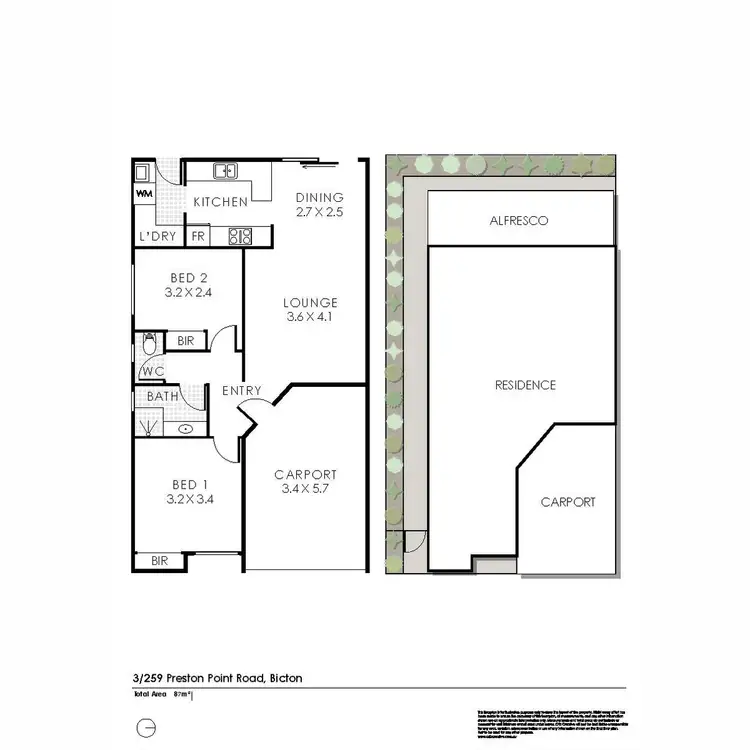 Floorplan of Homely villa listing, 3/259 Preston Point Road, Bicton WA 6157